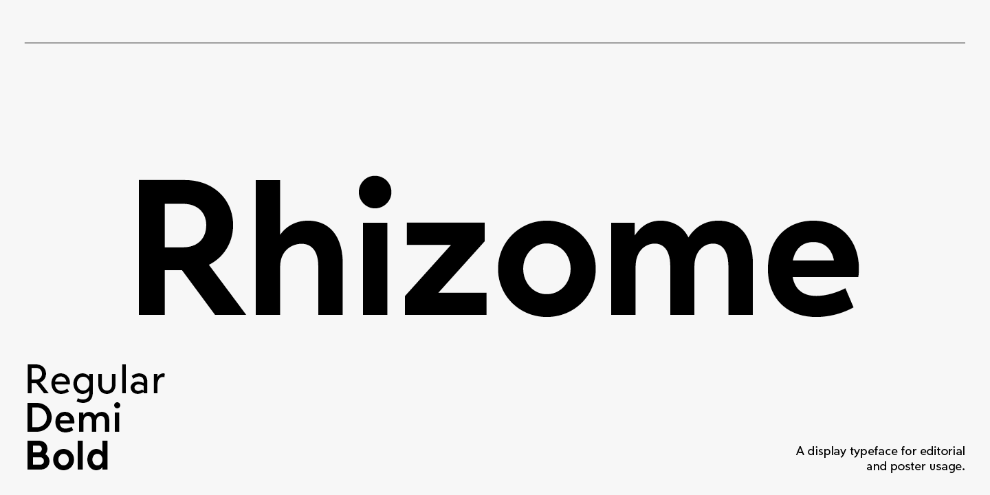 Example font Rhizome #1